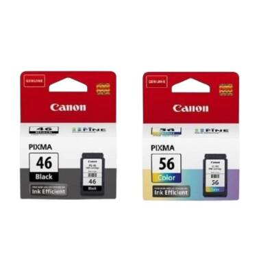 Canon PG-46 Siyah CL-56 Renkli Orijinal Mürekkep Kartuş Seti - 1