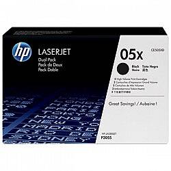 HP 05X CE505XD Siyah Yüksek Kapasiteli Orijinal Toner 2'li Set - 1