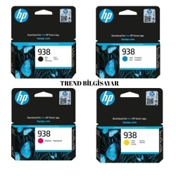 HP 938 4'lü Takım ve Seti Orijinal Mürekkep Kartuş - Hp