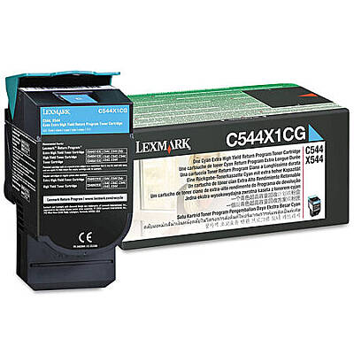 Lexmark C544 C544X1CG Mavi Ekstra Yüksek Kapasiteli Orijinal Toner - 1